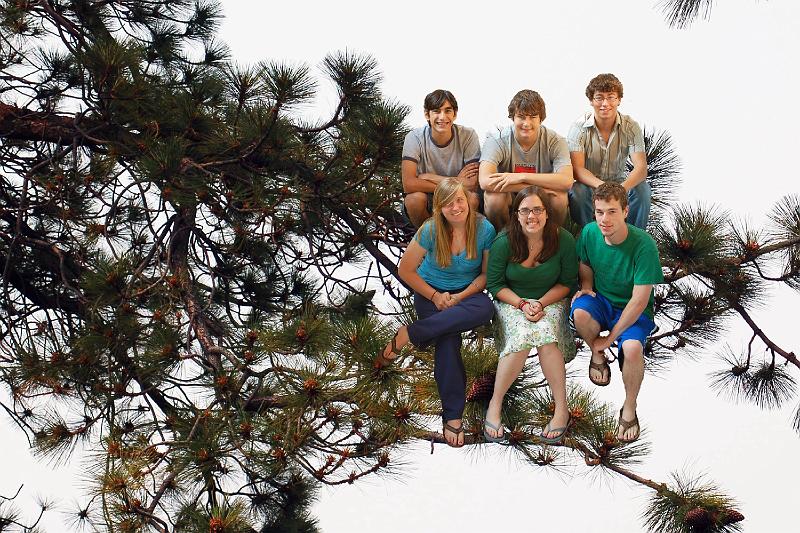 36 - The Youth Group.jpg - Zephyr youth originally posed for this photo on cement steps, then were somehow (think Photoshop) transported to this more interesting setting.